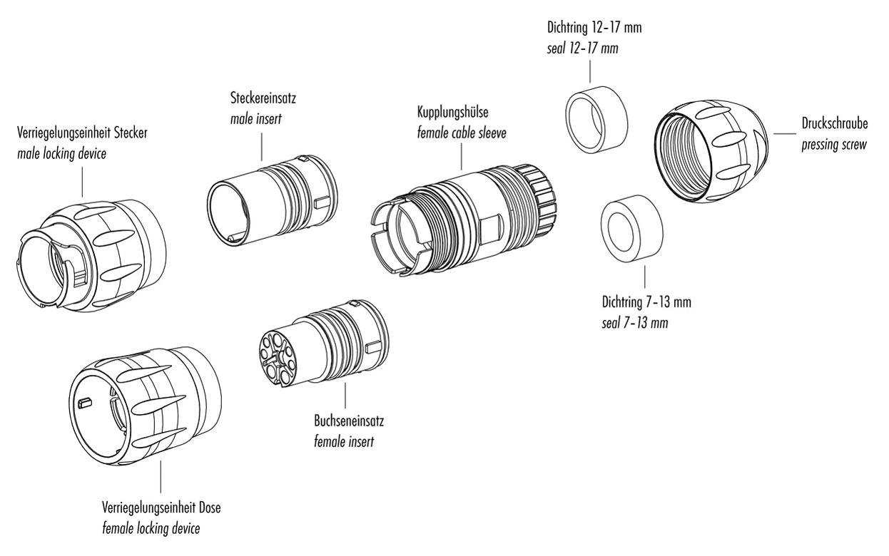 0 wieland разъем. Harting han q7. 0640. 708. 0000.