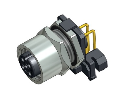 CONEC Socket Circular M12 4p THT SAL-12-FKHW4