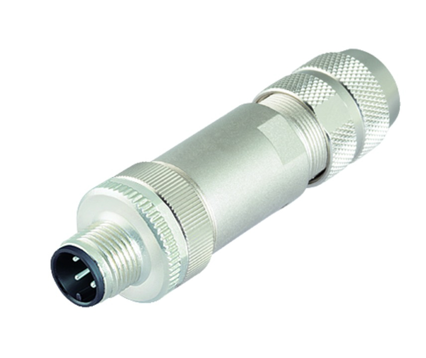 BINDER Plug Circular M12 4p Screwclamp 99-3727-810-04