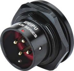 Вилка на панель, крепление гайкой снаружи Weipu SA2015/P4G3