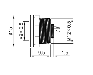 картинка Розетка панельная   M9-B-S4