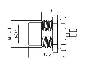 картинка Розетка панельная   M8-F3-S6