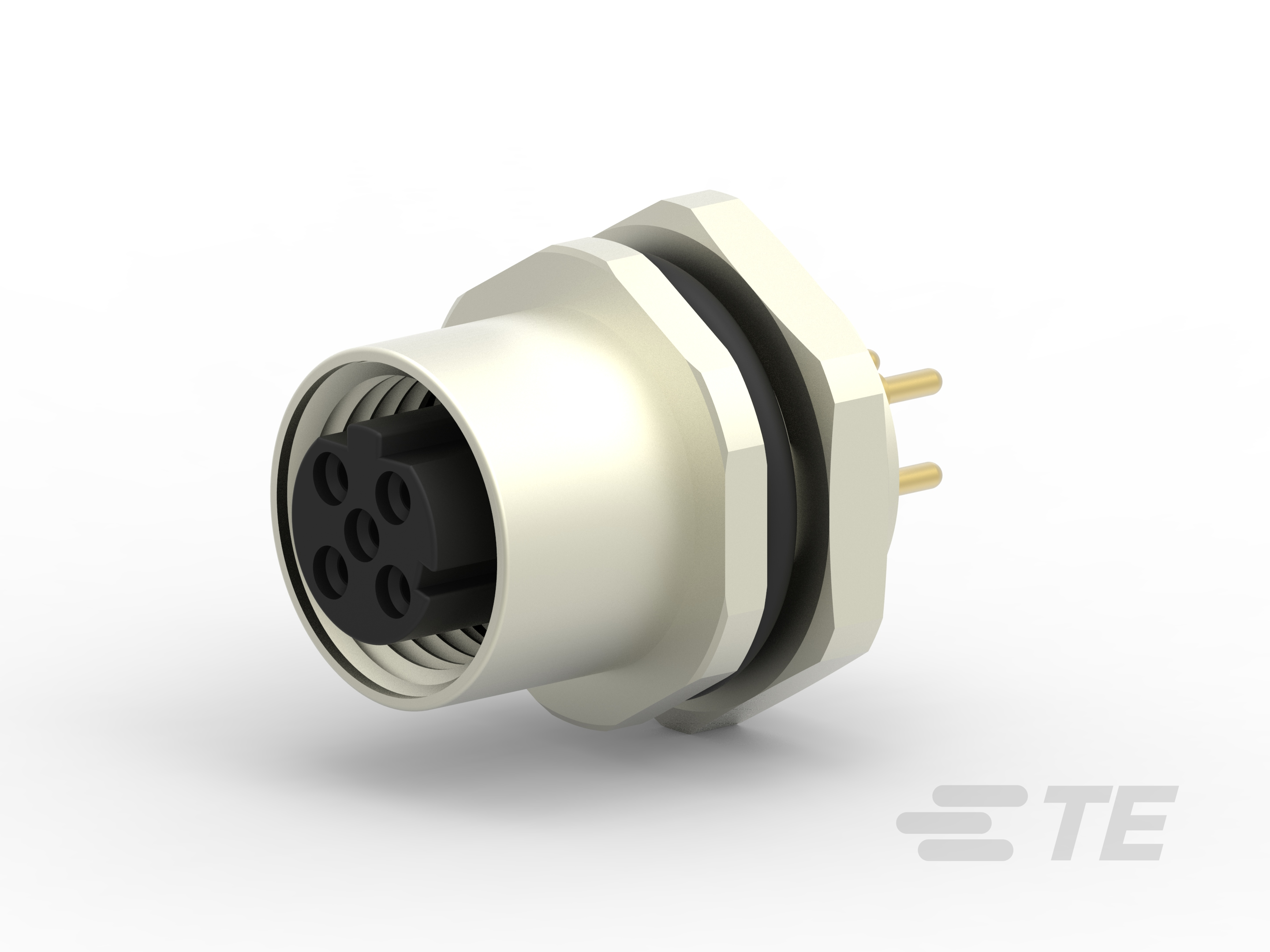 TE CONNECTIVITY Socket Circular M12 4p THT T4143512041-000
