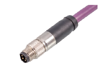 Вилка кабельная 080017-03A101000 M8-A7-P3-1M-PVC