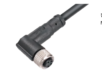 Розетка кабельная угловая 080019-06A101000 M8-D-S6-1M-PVC