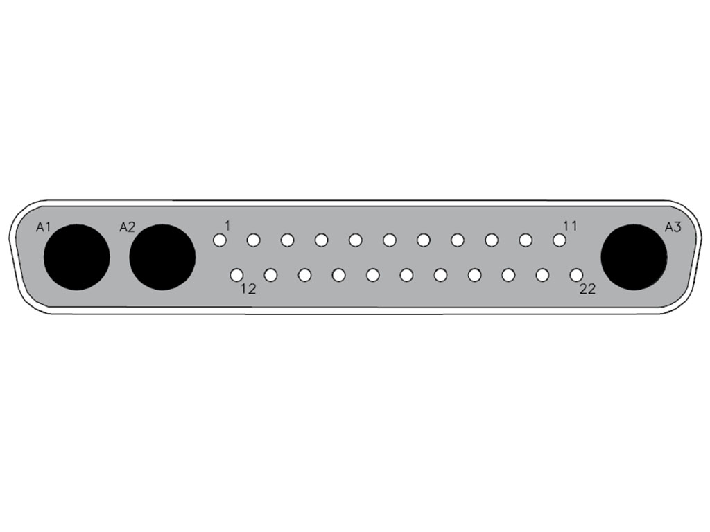 FCT D-Sub Female connector shell FM25W3SA-K121