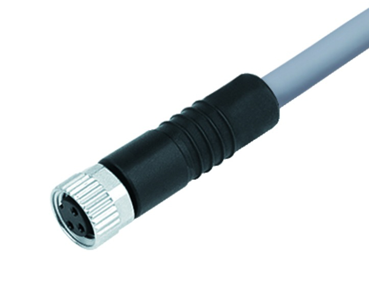 BINDER Socket Circular M8 3p with Cable 2m 77-3406-0000-20003-0200