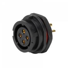 Розетка на панель, крепление гайкой Weipu SY1712/S91С