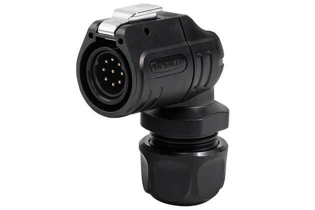 90° Plastic Male Plug CNLINKO LP-16-C09PE-02-012A
