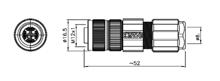 картинка Розетка кабельная   M12G-A3-S8X