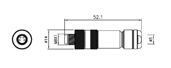 картинка Вилка кабельная   M8G-3-P