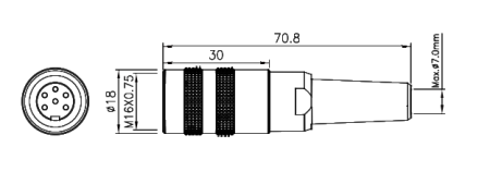 картинка Розетка кабельная   M16P-A-S14A