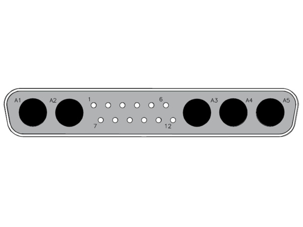 FCT D-Sub Male connector shell FL17W5P7-K120