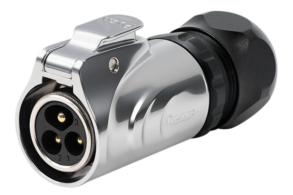 3 Pin Male Plug With Snap Ring Shield CNLINKO LP-20-C03PE-03-031A
