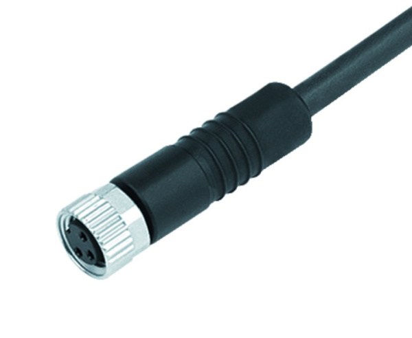 BINDER Socket Circular M8 4p with Cable 2m 77-3406-0000-50004-0200