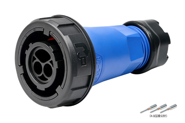 3 Pin Blue Shell Male Plug CNLINKO DL-28-C03PE-32-001A