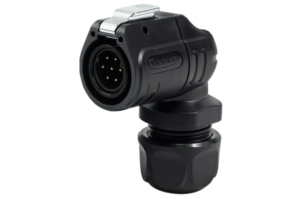 90° Plastic Male Plug CNLINKO LP-16-C07PE-02-012A