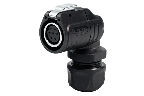 90° Plastic+Metal Female Plug CNLINKO LP-16-J07PE-01-013A