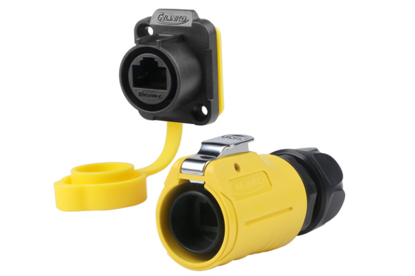 Yellow Plug+Two holesocket CNLINKO LP-20-J/RJ45/213/SX-42-201 / LP-20-C/RJ45/015/PE-42-001
