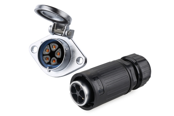 Male Plug + Female Two-hole Socket CNLINKO YA-20-C05PE-01-001A/YA-20-J05SX-03-201A