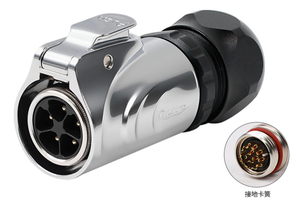 5 Pin Male Plug With Snap Ring Shield CNLINKO LP-20-C05PE-03-031A