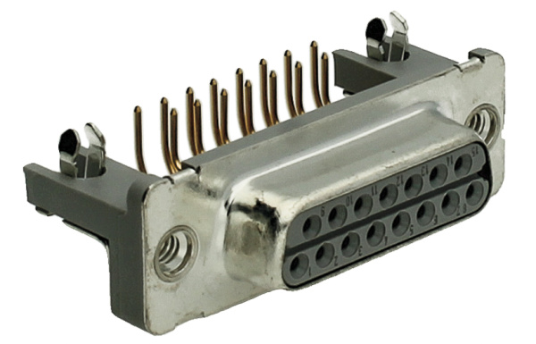 FCT D-Sub receptacle connector 15pol. FE15S21G1