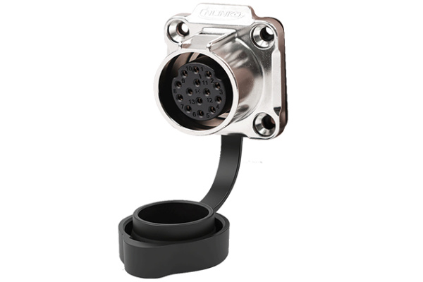 14 Pin Four Holes Female Socket With Snap Ring Shield CNLINKO LP-20-J14SX-03-431A