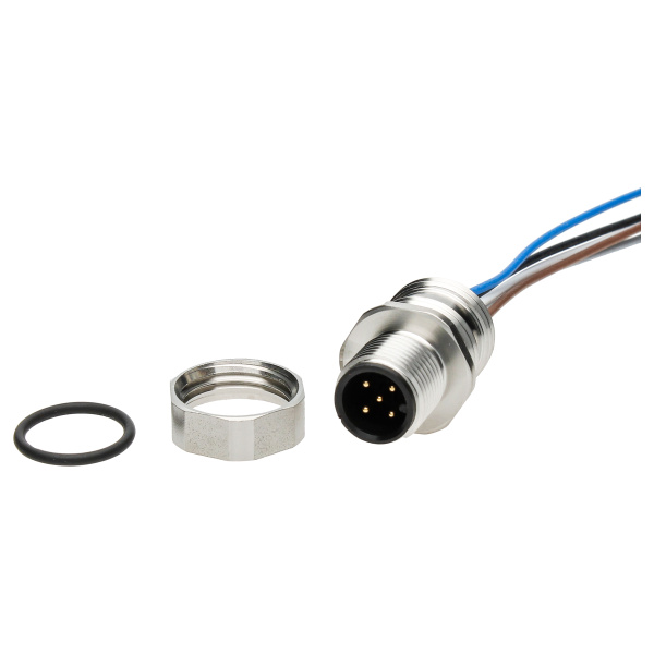 BINDER Plug Circular M12 5p with Strands 0.2m 09-3441-678-05