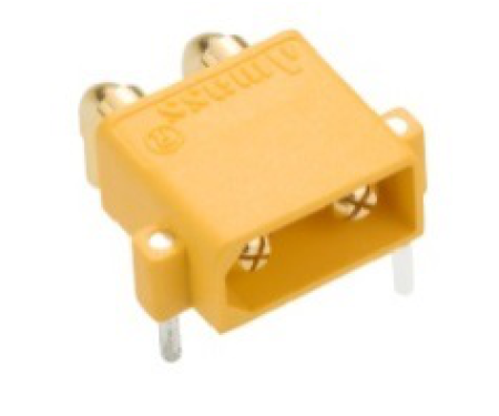 Вилка на плату угловая папа Amass XT30PW-M30.G.Y