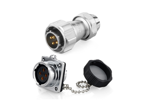 Male Plug + Female Four-hole Socket CNLINKO YZ-20-C04PE-03-001A / YZ-20-J04SX-03-401A