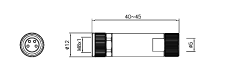 картинка Розетка кабельная   M8P-3A-S