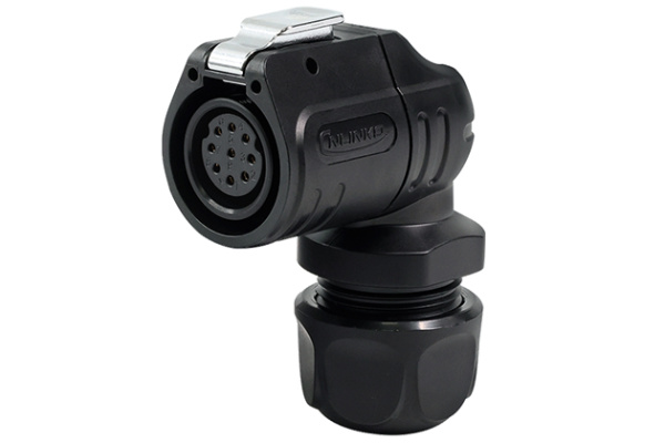 90° Single Hole Plastic Female Socket CNLINKO LP-16-J09PE-02-012A