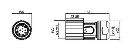 картинка Розетка кабельная сигнальная   M623G-A-IT-P-S7