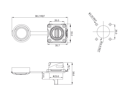 картинка  CNLINKO DH-24-J/USB3/213/SX-43-401 