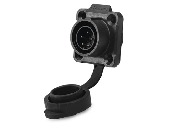 90° Four Hole Plastic Male Socket CNLINKO LP-16-C05SX-02-401