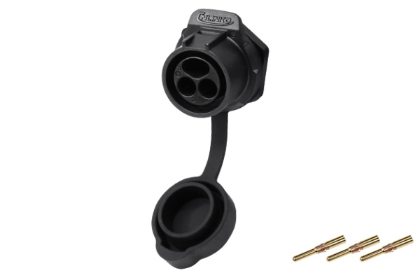 Crimp Type Single Hole Plastic Male Socket CNLINKO LP-20-C03SX-32-103B