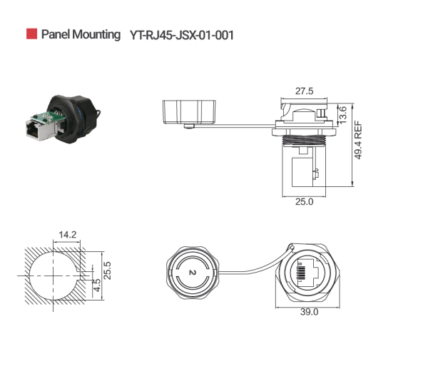 картинка  CNLINKO YT-RJ45-JSX-01-001 