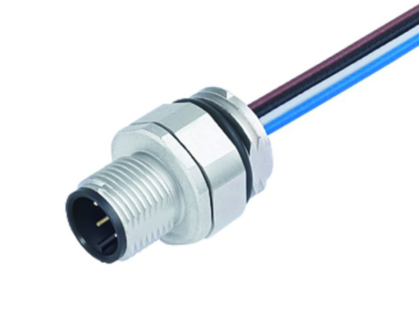 BINDER Plug Circular M12 4p with Strands 0.2m 76-2831-0111-00004-0200