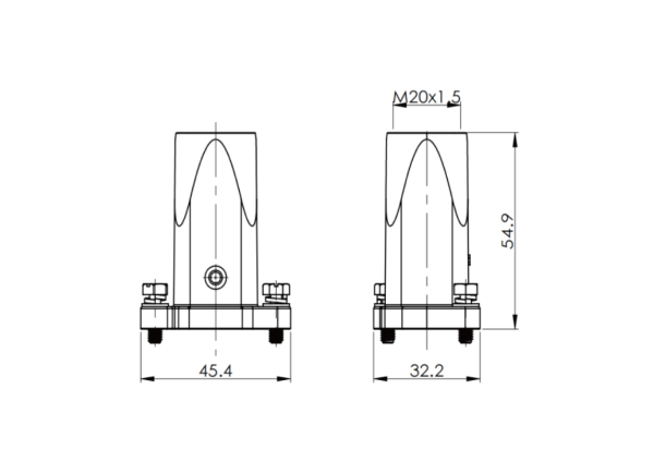 картинка Кабельный корпус с верхним вводом кабеля Beisit H3AP-TO-2P-PG11 