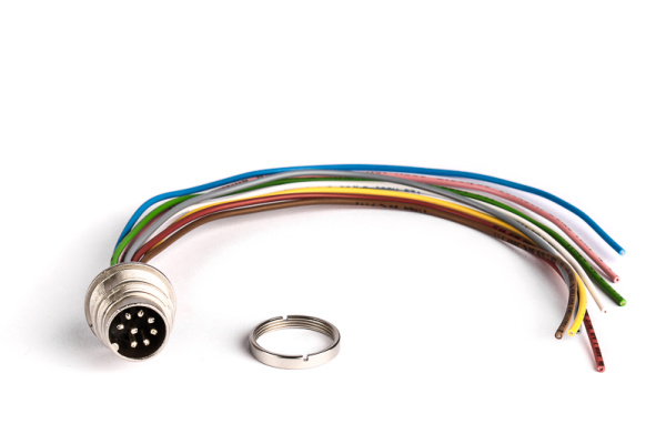 BINDER Plug Circular M16 8p with Strands 0.2m 09-0473-782-08