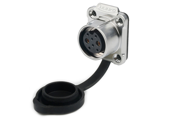 Four Holes Metal Female Socket With Dust Cup CNLINKO LP-20-J08SX-03-451