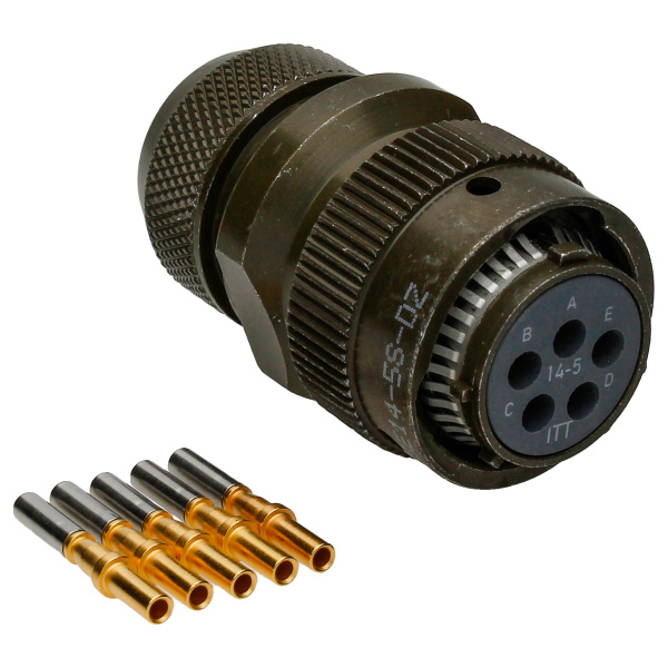 ITT Female cable connector 5p KPSE6E14-5S-DZ