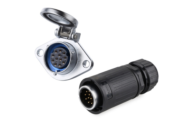 Male Plug + Female Two-hole Socket CNLINKO YA-20-C12PE-01-001A/YA-20-J12SX-03-201A