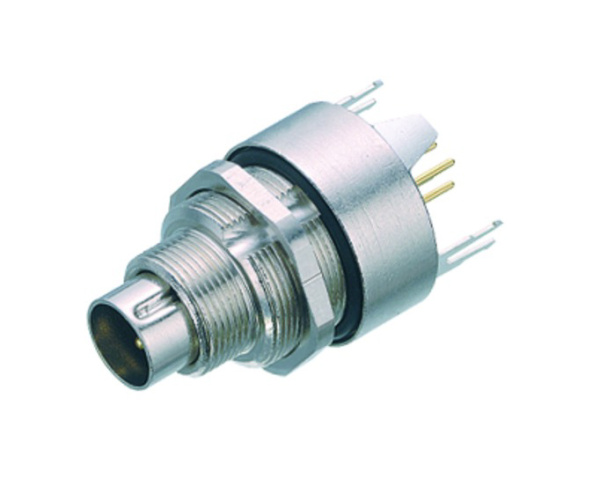 BINDER Plug Circular M9 4p THT 09-0411-35-04