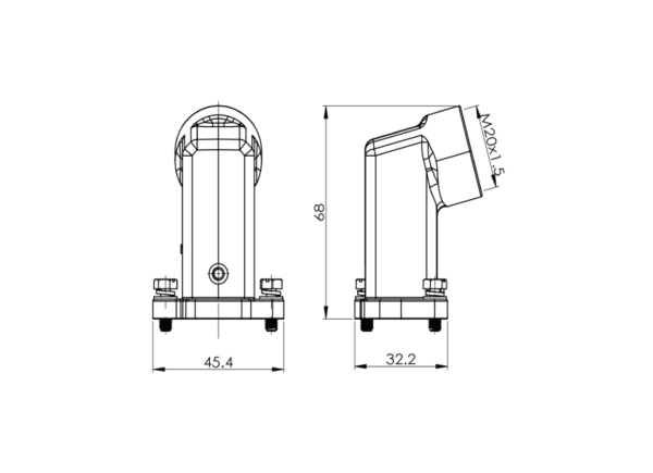 картинка Кабельный корпус с верхним вводом кабеля Beisit H3A-TO-2P-PG13.5 