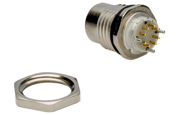 BINDER Socket Circular M12 8p THT 09-3782-91-08