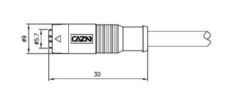 картинка Розетка кабельная   M8-A2-S4-1M-PVC