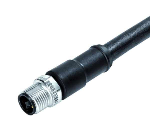 BINDER Plug Circular M12 4p with Cable 5m 77-0629-0000-50704-0500