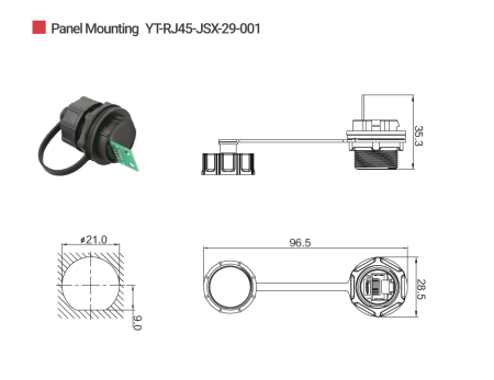 картинка  CNLINKO YT-RJ45-JSX-29-002 