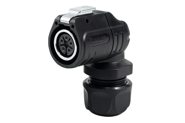 90° Plastic+Metal Female Plug CNLINKO LP-16-J05PE-01-013A